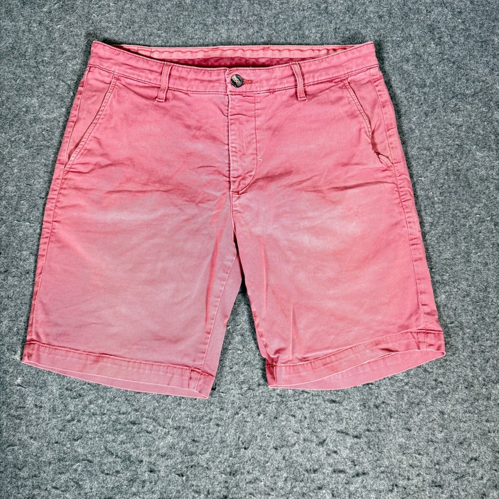 AG Adriano Goldschmied Mens Chino Shorts Red Salmon 33R 1197EST-SMC Stretch